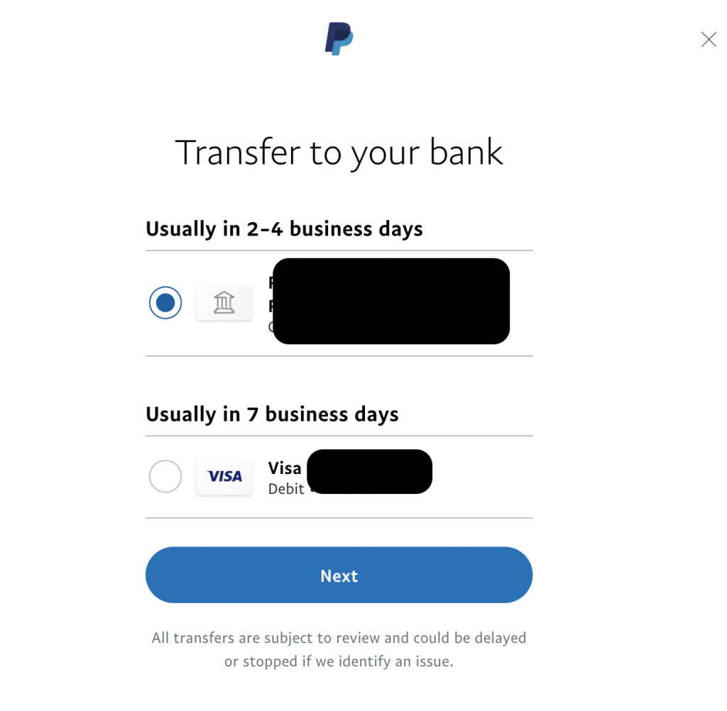 detail withdraw paypal